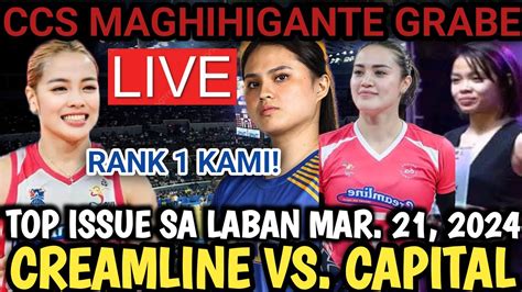creamline game today|CREAMLINE vs CAPITAL1 .